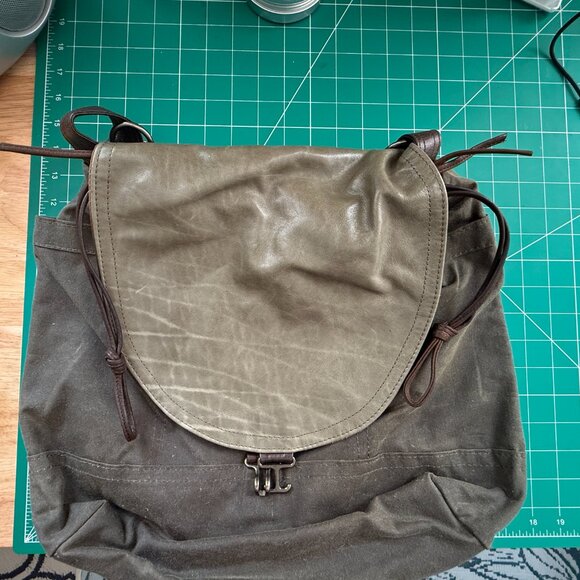 Rough & Tumble Handbags - Rough and Tumble Large Canvas Leather MP 1904 Bag